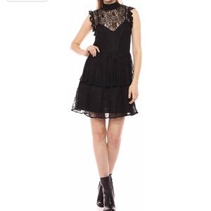 BCBGeneracion Frill Sleeve Bow Tie Dress
